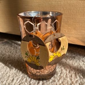 Wood Burned Earrings